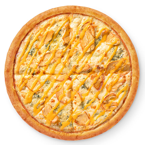 Пицца Сырный Цыплёнок тонкое тесто средняя (30см)